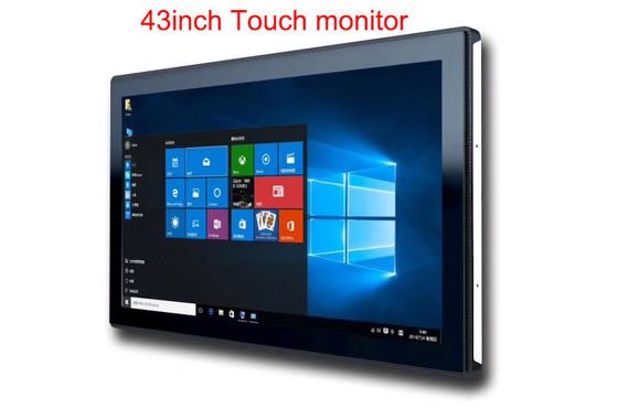 Grande monitor capacitivo a 43 pollici 1080P del pannello di tocco dello schermo DVI 10 punti